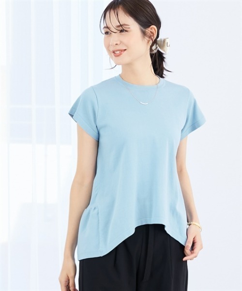 7days Life Styling(セブンデイズライフスタイリング)の「【接触冷感/UVカット】バックフレア綿混ニットプルオーバー(ニット/セーター・レディース・ブラック/ブルー/杢グレー・S/M/L/LL/3L)」の22枚目の写真