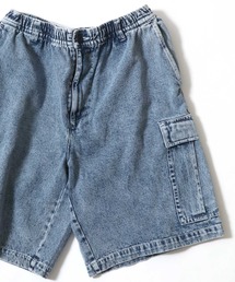 Vintage Design Indigo Denim Cargo Half Pants/ヴィンテージデザイン インディゴ デニムカーゴパンツ ハーフパンツ メンズ レディース