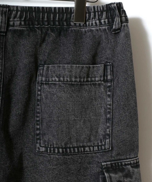 ANPAS(アンパス)の「Vintage Design Indigo Denim Cargo Half Pants/ヴィンテージデザイン インディゴ デニムカーゴパンツ ハーフパンツ メンズ レディース(デニムパンツ・メンズ・ブラック/サックスブルー/ブルー・LL/L/M)」の6枚目の写真