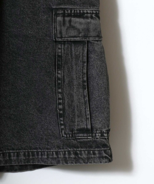 ANPAS(アンパス)の「Vintage Design Indigo Denim Cargo Half Pants/ヴィンテージデザイン インディゴ デニムカーゴパンツ ハーフパンツ メンズ レディース(デニムパンツ・メンズ・ブラック/サックスブルー/ブルー・LL/L/M)」の5枚目の写真