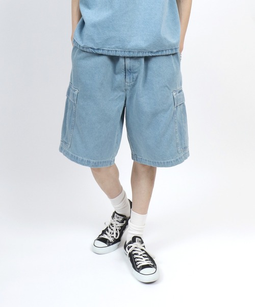 ANPAS(アンパス)の「Vintage Design Indigo Denim Cargo Half Pants/ヴィンテージデザイン インディゴ デニムカーゴパンツ ハーフパンツ メンズ レディース(デニムパンツ・メンズ・ブラック/サックスブルー/ブルー・LL/L/M)」の18枚目の写真