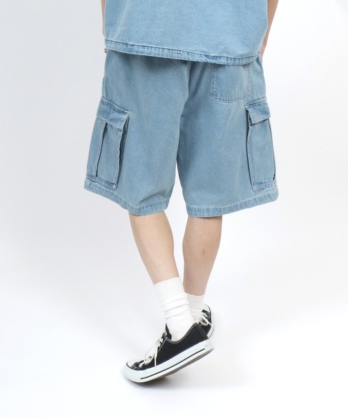 ANPAS(アンパス)の「Vintage Design Indigo Denim Cargo Half Pants/ヴィンテージデザイン インディゴ デニムカーゴパンツ ハーフパンツ メンズ レディース(デニムパンツ・メンズ・ブラック/サックスブルー/ブルー・LL/L/M)」の20枚目の写真