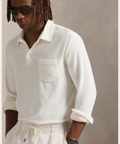 POLO RALPH LAUREN（ポロ ラルフ ローレン）の「スタンダード フィット テリー ポロシャツ（ポロシャツ・メンズ・ホワイト・M/L/S）」の5枚目の写真