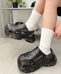 WEGO | WEGO/【25年春夏新作】厚底グランジラバーサンダル(サンダル)