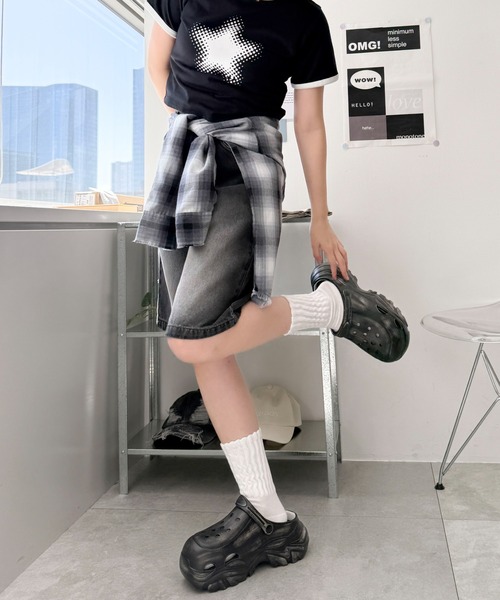 WEGO（ウィゴー）の「●WEGO/厚底グランジラバーサンダル（サンダル・レディース・ブラウン/ブラック・LARGE/SMALL/MEDIUM）」の3枚目の写真