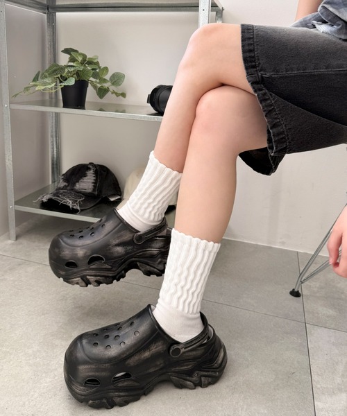 WEGO（ウィゴー）の「●WEGO/厚底グランジラバーサンダル（サンダル・レディース・ブラウン/ブラック・LARGE/SMALL/MEDIUM）」の7枚目の写真