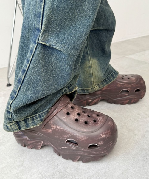 WEGO（ウィゴー）の「●WEGO/厚底グランジラバーサンダル（サンダル・レディース・ブラウン/ブラック・LARGE/SMALL/MEDIUM）」の10枚目の写真