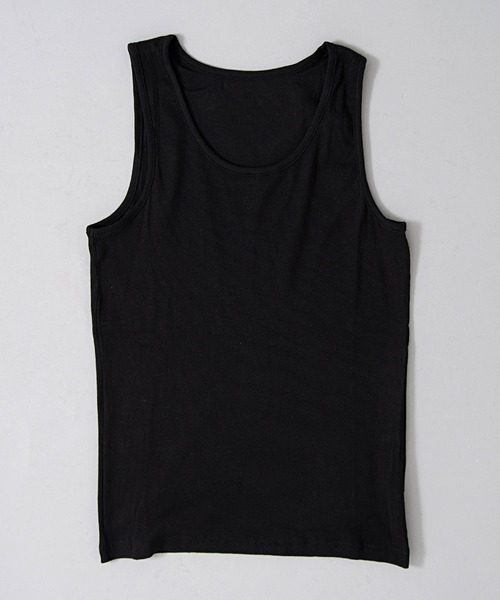 Revo.（レボ）の「スリムフィット テレコ リブ ノースリーブ タンクトップ（タンクトップ・メンズ・グレー/ホワイト/チャコール/ブラック・L/LL/M）」の3枚目の写真