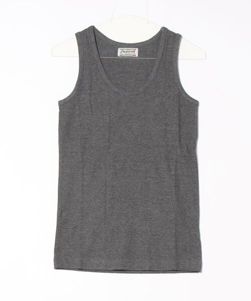 Revo.（レボ）の「スリムフィット テレコ リブ ノースリーブ タンクトップ（タンクトップ・メンズ・グレー/ホワイト/チャコール/ブラック・L/LL/M）」の10枚目の写真