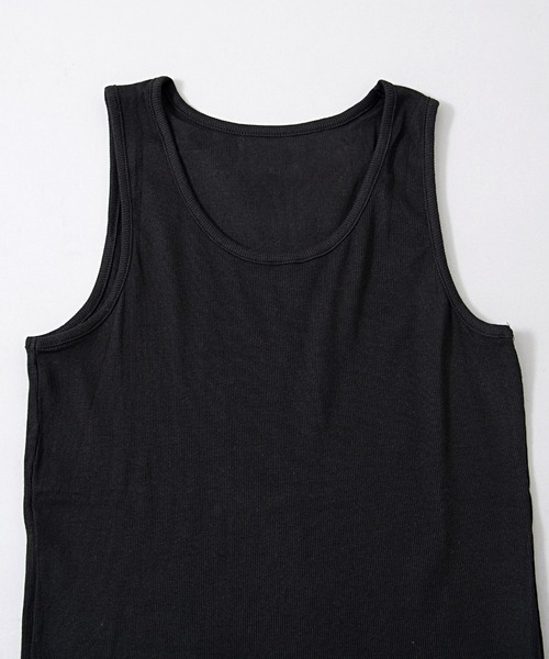 Revo.（レボ）の「スリムフィット テレコ リブ ノースリーブ タンクトップ（タンクトップ・メンズ・グレー/ホワイト/チャコール/ブラック・L/LL/M）」の6枚目の写真