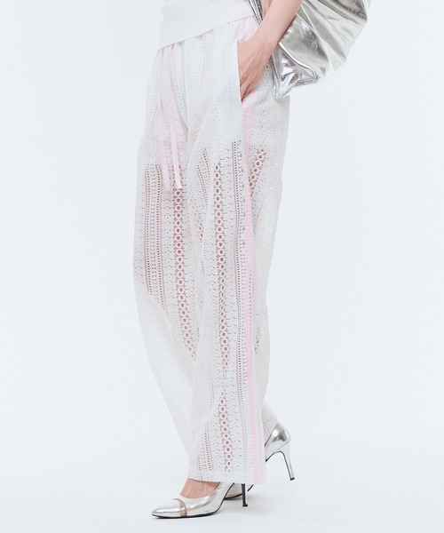 Narcissus(ナルシス)の「レースラインパンツ リラックス(その他パンツ・レディース・ブラック/ホワイト・FREE)」の1枚目の写真