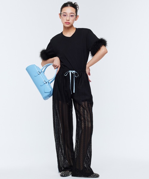 Narcissus(ナルシス)の「レースラインパンツ リラックス(その他パンツ・レディース・ブラック/ホワイト・FREE)」の17枚目の写真