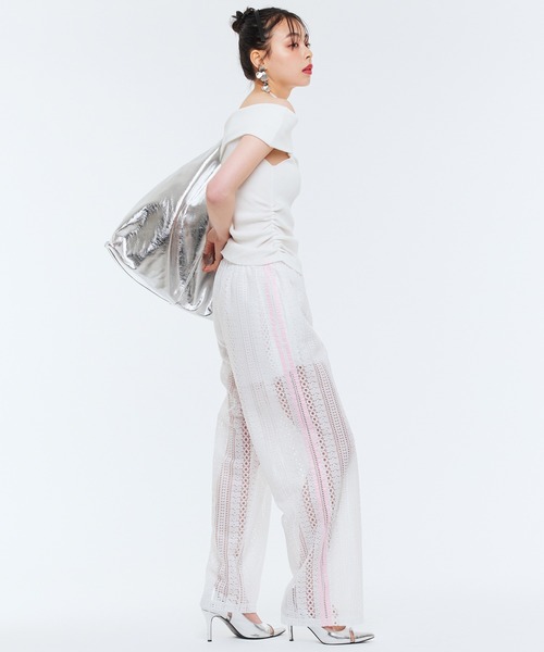 Narcissus(ナルシス)の「レースラインパンツ リラックス(その他パンツ・レディース・ブラック/ホワイト・FREE)」の15枚目の写真