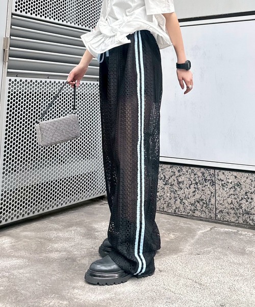 Narcissus(ナルシス)の「レースラインパンツ リラックス(その他パンツ・レディース・ブラック/ホワイト・FREE)」の19枚目の写真