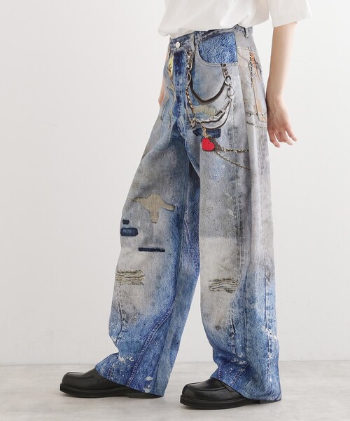 tk.TAKEO KIKUCHI(ティーケータケオキクチ)の「グラフィティデニム(デニムパンツ・レディース・ブルー・66)」の10枚目の写真