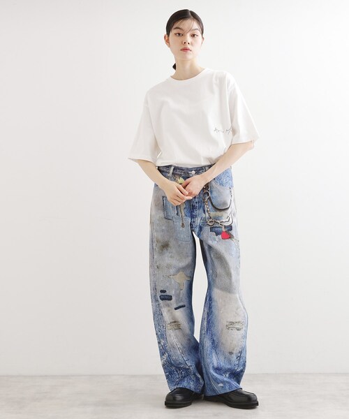 tk.TAKEO KIKUCHI(ティーケータケオキクチ)の「グラフィティデニム(デニムパンツ・レディース・ブルー・66)」の12枚目の写真