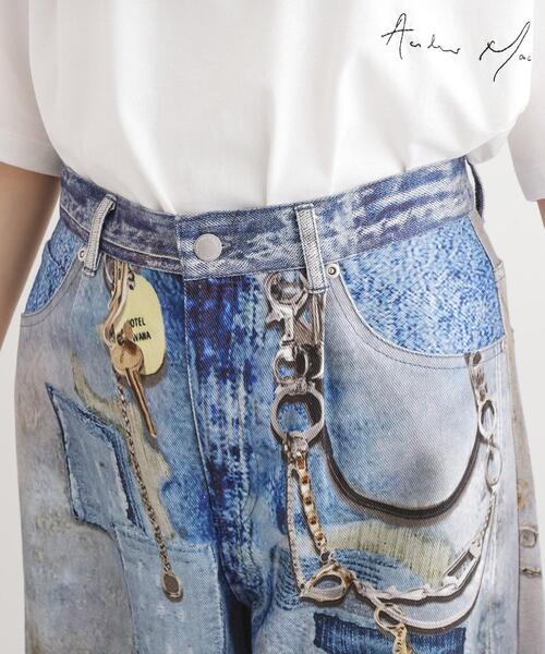 tk.TAKEO KIKUCHI(ティーケータケオキクチ)の「グラフィティデニム(デニムパンツ・レディース・ブルー・66)」の6枚目の写真