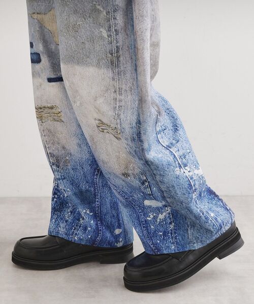 tk.TAKEO KIKUCHI(ティーケータケオキクチ)の「グラフィティデニム(デニムパンツ・レディース・ブルー・66)」の8枚目の写真