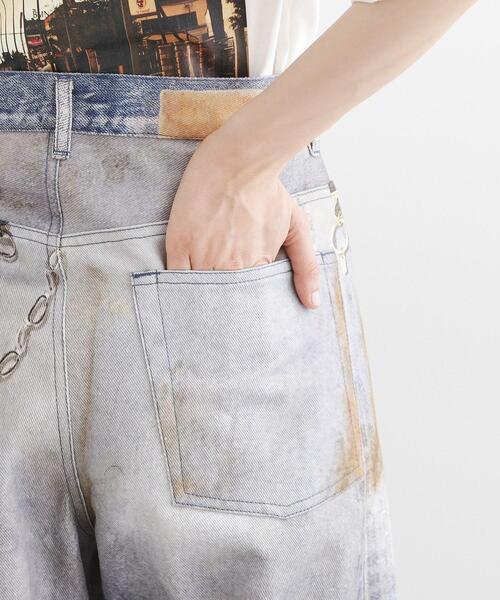 tk.TAKEO KIKUCHI(ティーケータケオキクチ)の「グラフィティデニム(デニムパンツ・レディース・ブルー・66)」の2枚目の写真