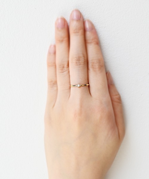 sowi(ソーイ)の「K10 パール ミル打ちリング(リング・レディース・ゴールド・#9/#11/#13)」の5枚目の写真