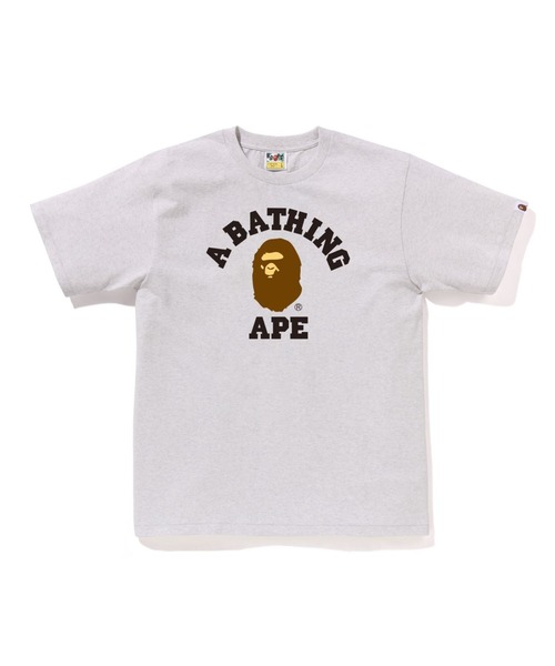 A BATHING APE（アベイシングエイプ）の「COLLEGE TEE（Tシャツ/カットソー・メンズ・イエロー/ホワイト/ブルー/グレー/ブラック/オリーブ/ベージュ/ネイビー・X-LARGE/XX-LARGE/SMALL/MEDIUM/LARGE/XXX-LARGE）」の4枚目の写真