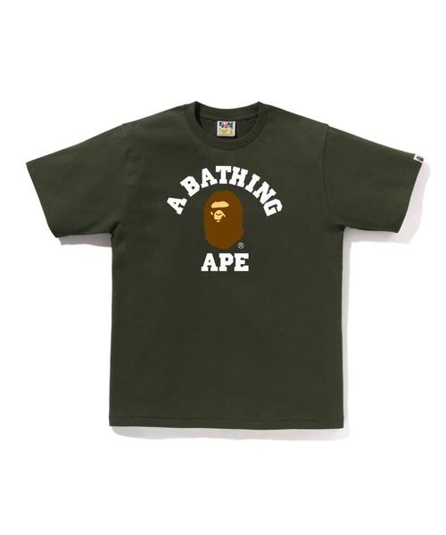 A BATHING APE（アベイシングエイプ）の「COLLEGE TEE（Tシャツ/カットソー・メンズ・イエロー/ホワイト/ブルー/グレー/ブラック/オリーブ/ベージュ/ネイビー・X-LARGE/XX-LARGE/SMALL/MEDIUM/LARGE/XXX-LARGE）」の6枚目の写真