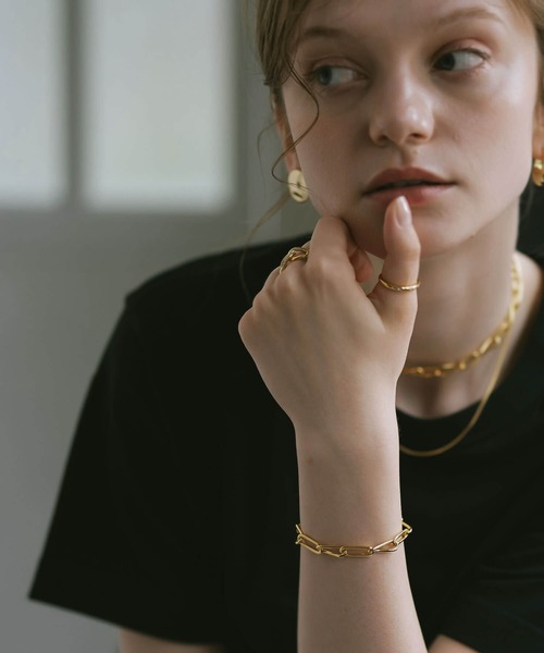 Ops.（オプス）の「ブレスレット レディース シルバー925 ゴールド 金属アレルギー対応【nerio-br ネリオ】（ブレスレット・レディース・イエローゴールド/シルバー・ONE SIZE）」の2枚目の写真