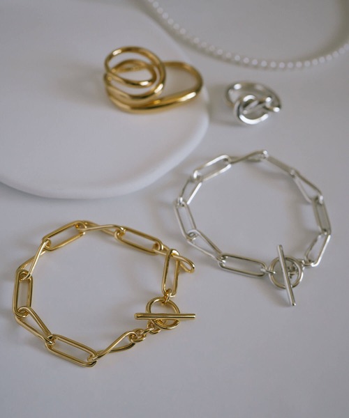 Ops.（オプス）の「ブレスレット レディース シルバー925 ゴールド 金属アレルギー対応【nerio-br ネリオ】（ブレスレット・レディース・イエローゴールド/シルバー・ONE SIZE）」の3枚目の写真