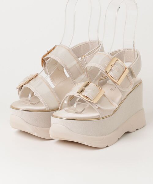 Sugar Sugar(シュガーシュガー)の「SUGARSUGAR/厚底スニーカーソールサンダル(サンダル・レディース・ピンク/ベージュ/ブラック・M/L/LL/S)」の2枚目の写真