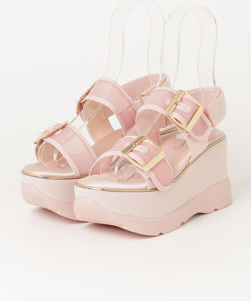 Sugar Sugar(シュガーシュガー)の「SUGARSUGAR/厚底スニーカーソールサンダル(サンダル・レディース・ピンク/ベージュ/ブラック・M/L/LL/S)」の3枚目の写真