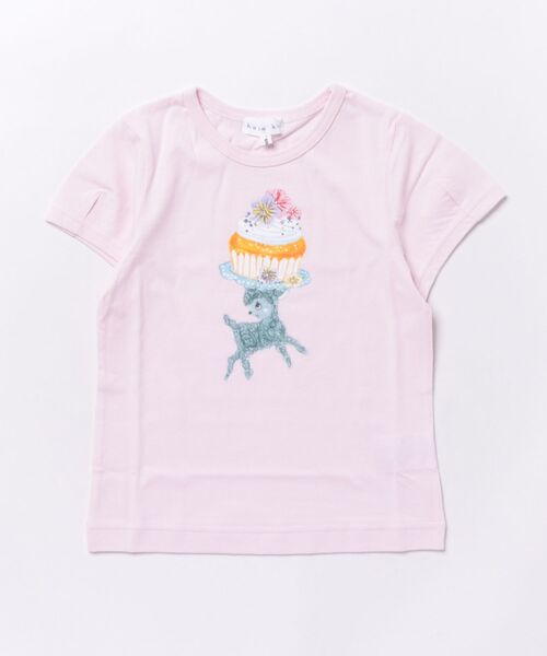 HAKKA KIDS（ハッカキッズ）の「シャーベットカラープリント接触冷感Tシャツ（Tシャツ/カットソー・キッズ・ホワイト/ピンク/イエロー/パープル/ライトブルー・S/M）」の5枚目の写真