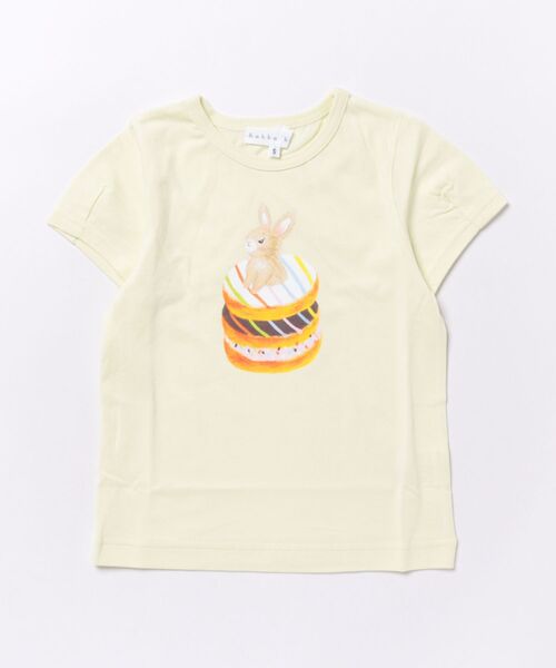 HAKKA KIDS（ハッカキッズ）の「シャーベットカラープリント接触冷感Tシャツ（Tシャツ/カットソー・キッズ・ホワイト/ピンク/イエロー/パープル/ライトブルー・S/M）」の4枚目の写真