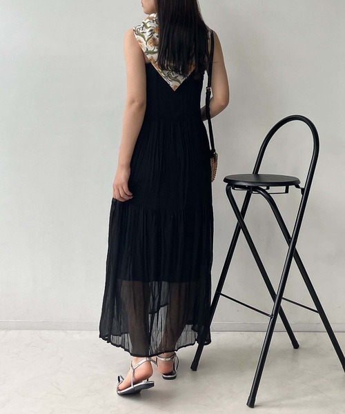 AS KNOW AS plus(アズノゥアズプラス)の「●アソートデザイン ティアードキャミワンピース(ワンピース・レディース・ブルー系/ブラック/ブラウン系・FREE)」の9枚目の写真