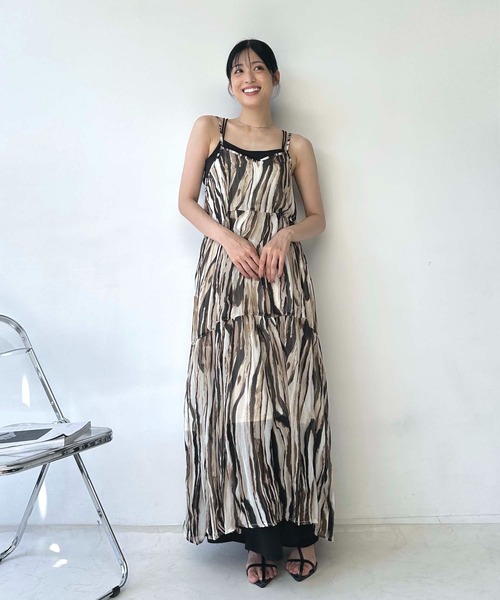 セール】○アソートデザイン ティアードキャミワンピース（ワンピース