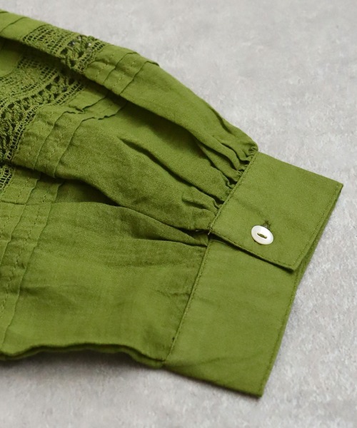 antiqua(アンティカ)の「刺繍ブラウス(シャツ/ブラウス・レディース・ブラック/ホワイト/グリーン/パープル・ONESIZE)」の10枚目の写真