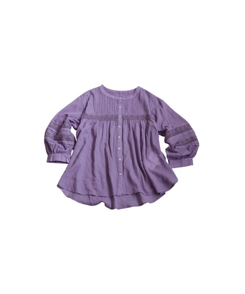 antiqua(アンティカ)の「刺繍ブラウス(シャツ/ブラウス・レディース・ブラック/ホワイト/グリーン/パープル・ONESIZE)」の8枚目の写真