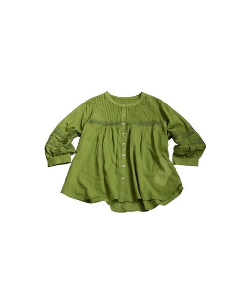antiqua(アンティカ)の「刺繍ブラウス(シャツ/ブラウス・レディース・ブラック/ホワイト/グリーン/パープル・ONESIZE)」の7枚目の写真