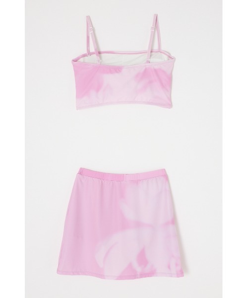 セール】【PISCESS】フラワーチューブトップ スカートセット（水着