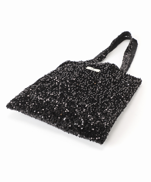 Uhr（ウーア）の「Uhr/ウーア 別注Spangle Velour Tote（トートバッグ・レディース・グレー/ブラック系その他・FREE）」の6枚目の写真