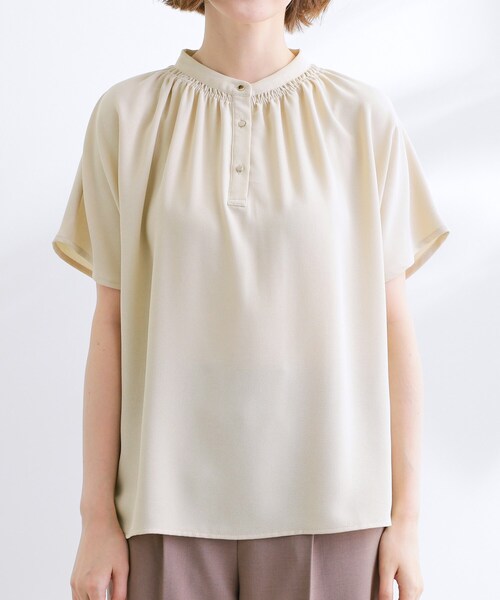 grove(グローブ)の「【さらりと着られる/二の腕カバー】多機能ドルマンスリーブブラウス(シャツ/ブラウス・レディース・チャコールグレー/ナチュラル/オレンジ系/ホワイト系5/ブラック系・02/03/05/04/01)」の8枚目の写真