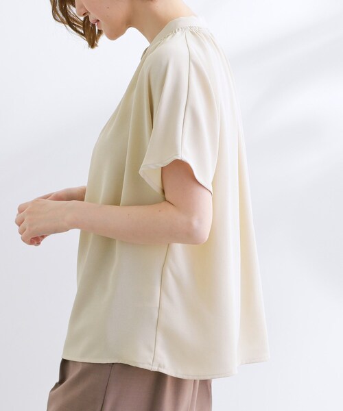 grove(グローブ)の「【さらりと着られる/二の腕カバー】多機能ドルマンスリーブブラウス(シャツ/ブラウス・レディース・チャコールグレー/ナチュラル/オレンジ系/ホワイト系5/ブラック系・02/03/05/04/01)」の9枚目の写真