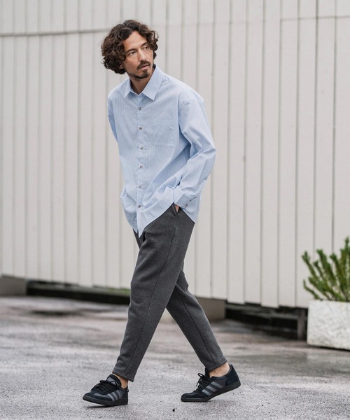 CAMBIO(カンビオ)の「ms6160-Stripe Oversized Regular Shirts シャツ(シャツ/ブラウス・メンズ・サックスブルー/ホワイト・S/M/L)」の13枚目の写真