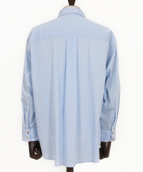 CAMBIO(カンビオ)の「ms6160-Stripe Oversized Regular Shirts シャツ(シャツ/ブラウス・メンズ・サックスブルー/ホワイト・S/M/L)」の19枚目の写真