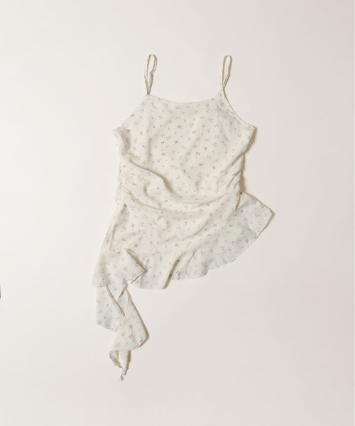 WC（ダブル シー）の「アシメフリルフラワーキャミソール（キャミソール・レディース・ブラック/ホワイト・FREE）」の17枚目の写真