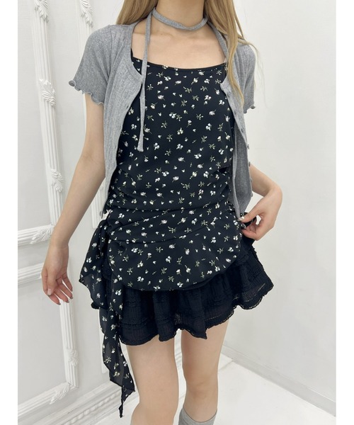 WC（ダブル シー）の「アシメフリルフラワーキャミソール（キャミソール・レディース・ブラック/ホワイト・FREE）」の12枚目の写真