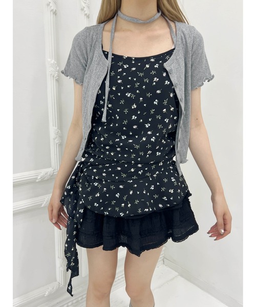 WC（ダブル シー）の「アシメフリルフラワーキャミソール（キャミソール・レディース・ブラック/ホワイト・FREE）」の14枚目の写真