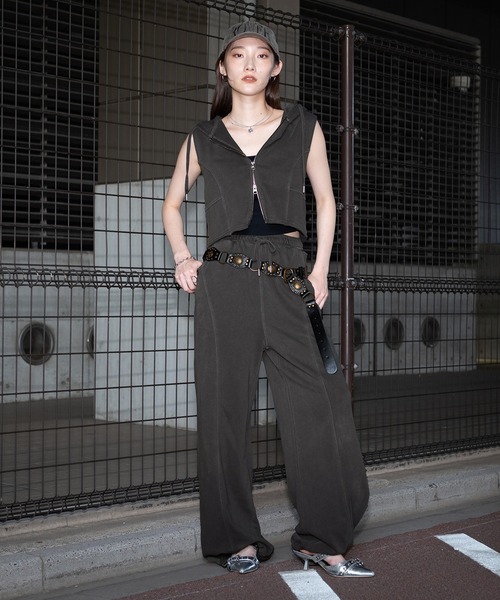 apres jour mignon(アプレジュールミニョン)の「カッティングスウェットパンツ【ZOZOTOWN限定アイテム】(その他パンツ・レディース・杢グレー/ブラック系その他/ブラウン系その他・SMALL/MEDIUM/X-LARGE)」の10枚目の写真
