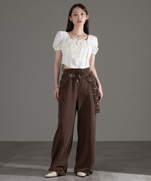 apres jour mignon(アプレジュールミニョン)の「カッティングスウェットパンツ【ZOZOTOWN限定アイテム】(その他パンツ・レディース・杢グレー/ブラック系その他/ブラウン系その他・SMALL/MEDIUM/X-LARGE)」の13枚目の写真