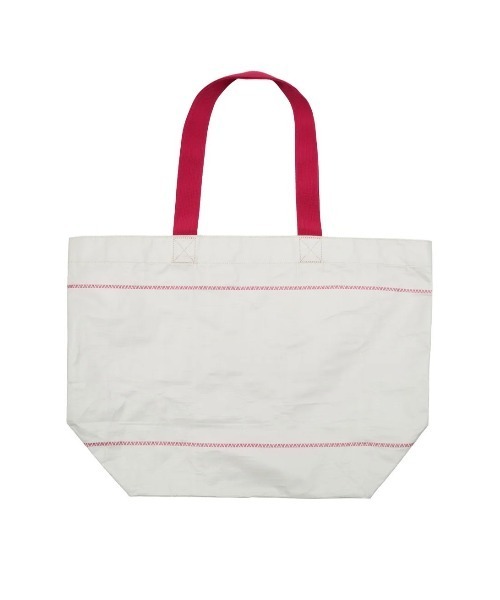 MARITHE + FRANCOIS GIRBAUD(マリテフランソワジルボー)の「TARPAULIN BIG SHOPPER BAG(エコバッグ/サブバッグ・レディース・ピンク/ネイビー/ホワイト・フリー)」の7枚目の写真