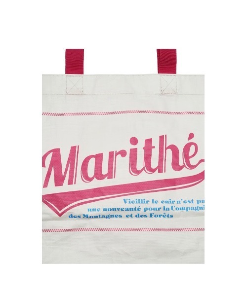 MARITHE + FRANCOIS GIRBAUD(マリテフランソワジルボー)の「TARPAULIN BIG SHOPPER BAG(エコバッグ/サブバッグ・レディース・ピンク/ネイビー/ホワイト・フリー)」の8枚目の写真